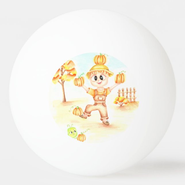 Pelota De Ping Pong Cosecha de moras niño de jengibre (Anverso)
