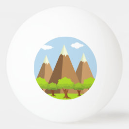 Pelota De Ping Pong Costas Forestales Y De Montaña