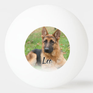 Pelota De Ping Pong Crea tu propia foto de mascota con nombre personal