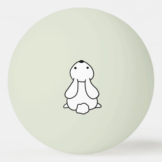 Pelota De Ping Pong Crea tu propio resplandor en el oscuro conejo verd (Anverso)
