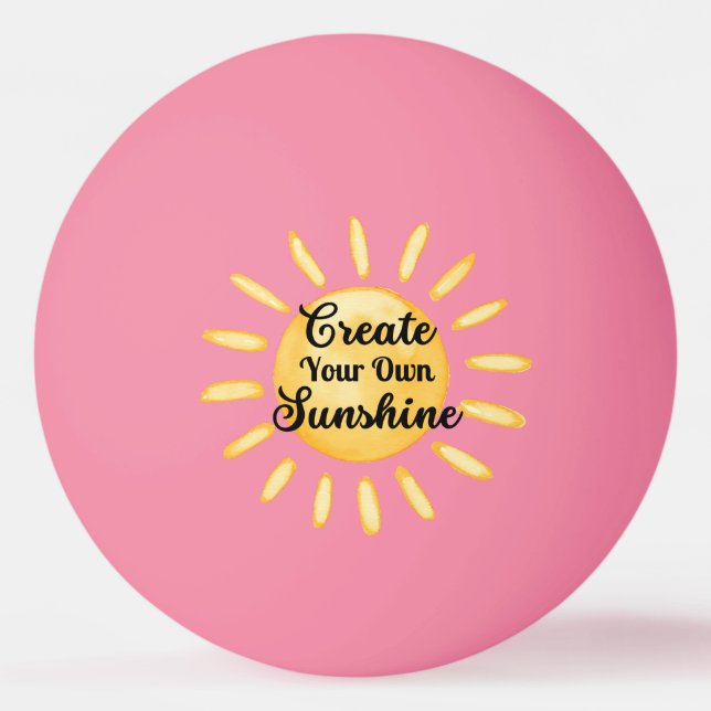 Pelota De Ping Pong Crear su propio nombre personalizado Sunshine (Anverso)