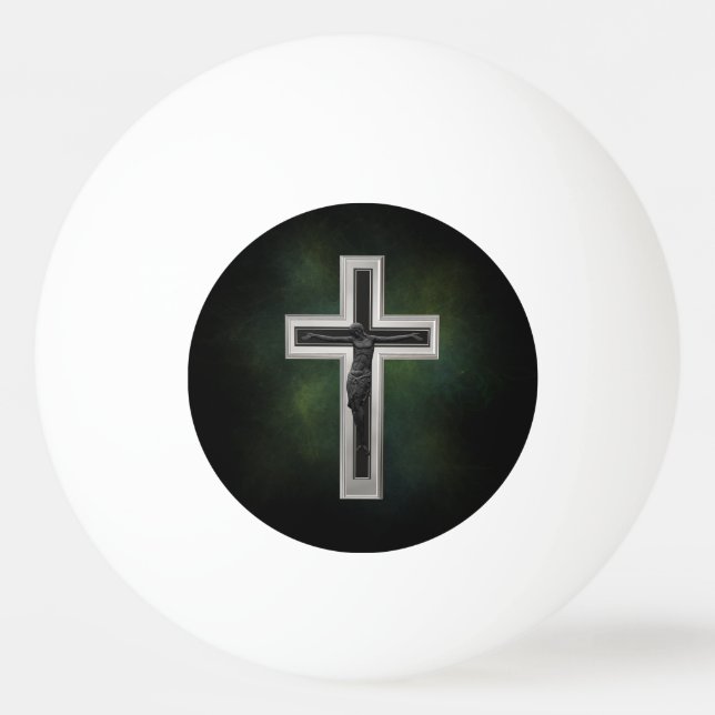 Pelota De Ping Pong Crucifijo (Reverso)
