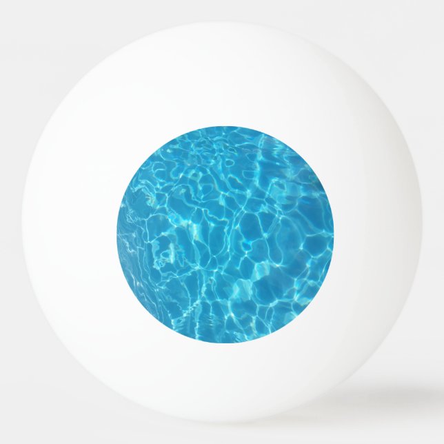 Pelota De Ping Pong Crystal Clear Sky Blue Pool Water (Anverso)