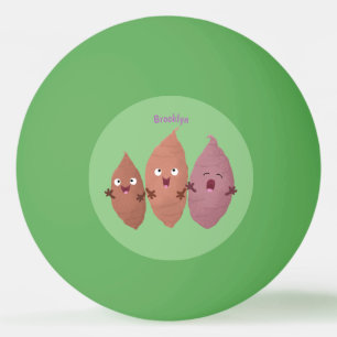 Pelota De Ping Pong Cuadros cantando batatas personalizado verduras