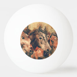 Pelota De Ping Pong Cuadros de pintura artística de caballos decorativ