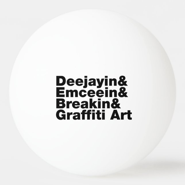 Pelota De Ping Pong Cuatro elementos del hip hop (Anverso)