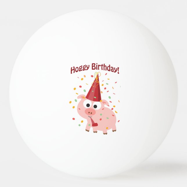Pelota De Ping Pong ¡Cumpleaños de Hoggy! (Anverso)