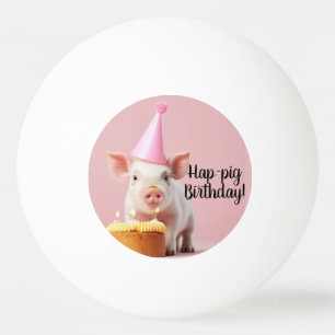 Pelota De Ping Pong ¡Cumpleaños de los cerdos de Hap!