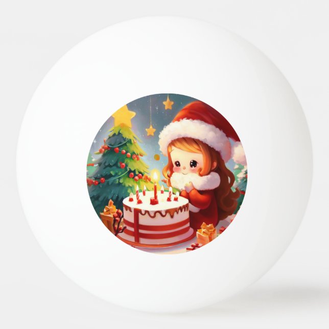 Pelota De Ping Pong Cumpleaños de los navidades (1) (Anverso)