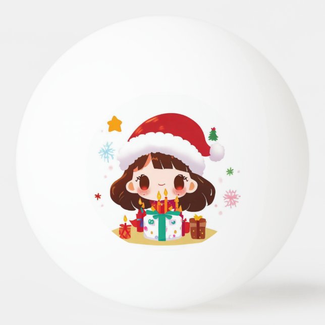 Pelota De Ping Pong Cumpleaños de los navidades (2) (Anverso)