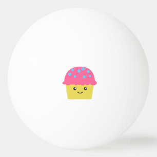 Pelota De Ping Pong Cupcake kawaii