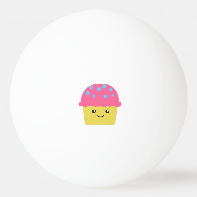 Pelota De Ping Pong Cupcake kawaii (Anverso)