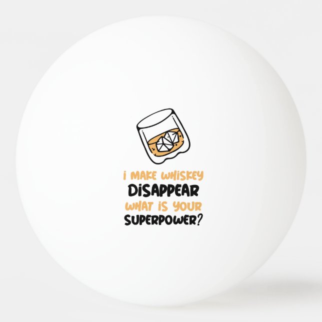 Pelota De Ping Pong Curioso hago que Whiskey desaparezca (Anverso)