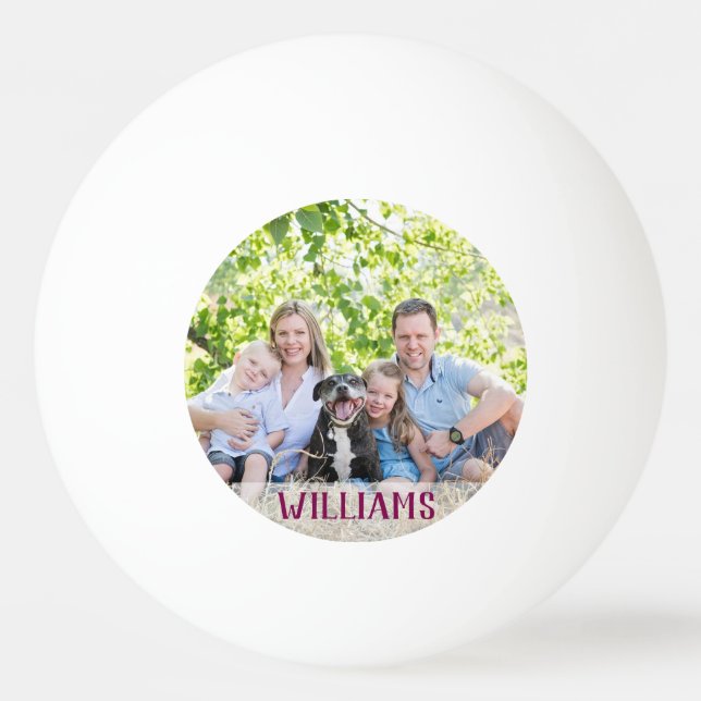 Pelota De Ping Pong Custom Photo Family Collage Simple Elegant Picture (Anverso)