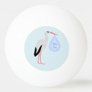 Pelota De Ping Pong Cute Blue Baby Boy Stork