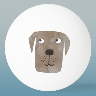 Pelota De Ping Pong Cute chocolate Labrador recuperador de perro acuar