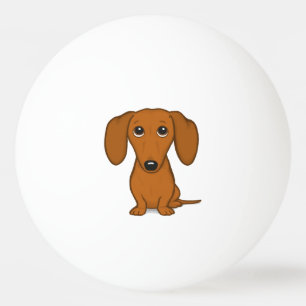 Pelota De Ping Pong Cute Dachshund   Perro Personalizado Wiener