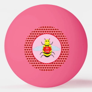 Pelota De Ping Pong Cute Día de San Valentín Bee