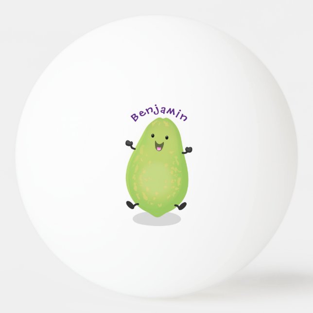 Pelota De Ping Pong Cute kawaii papaya paw personalizado ilustracion (Anverso)