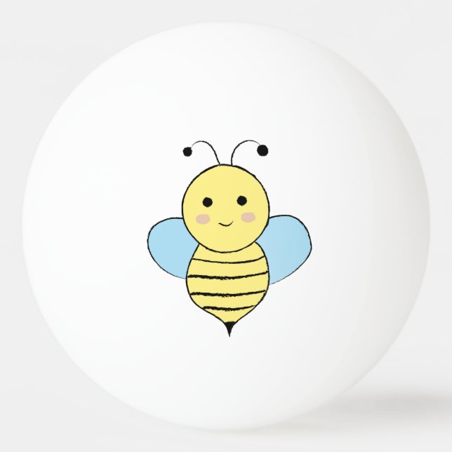 Pelota De Ping Pong Cute Personalizado Bee (Anverso)