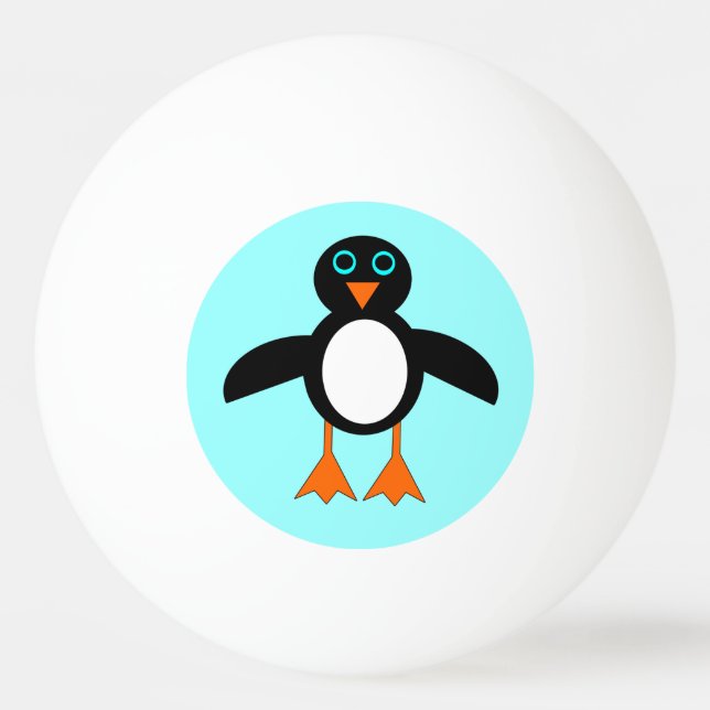 Pelota De Ping Pong Cute pingüino Ping Pong Ball (Anverso)