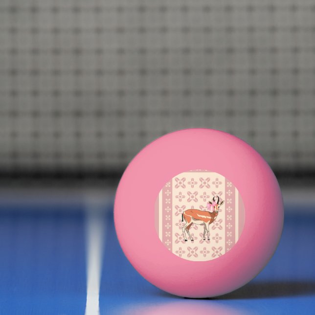 Pelota De Ping Pong Cute  Pink Doe-patterned Christmas  (Neto)