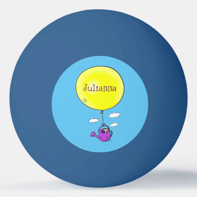 Pelota De Ping Pong Cute ratón en la lata de riego con personalizado d (Anverso)