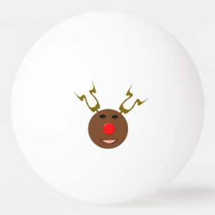Pelota De Ping Pong Cyber Navidades: Reindeo Ping Pong Ball