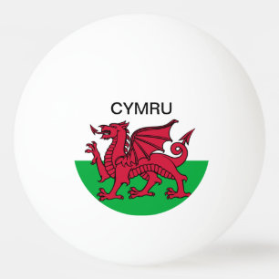 Pelota De Ping Pong Cymru, el dragón rojo de la Copa Mundial de Bander