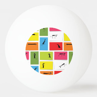 Pelota De Ping Pong Dachshunds coloridos