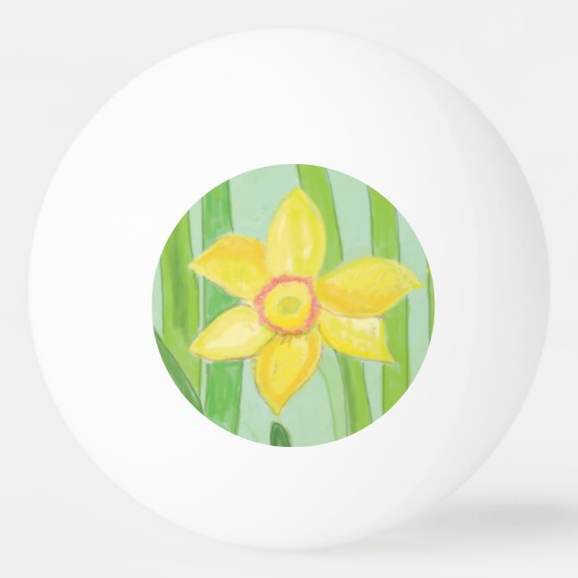 Pelota De Ping Pong Daffodil amarillo (Anverso)