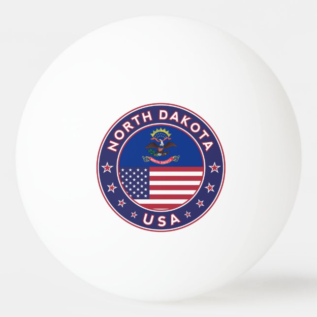 Pelota De Ping Pong Dakota del Norte (Anverso)