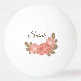 Pelota De Ping Pong Dalia rosada con nombre