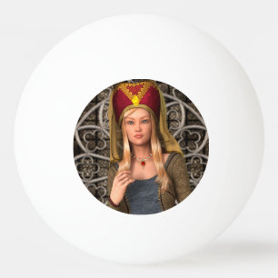 Pelota De Ping Pong Dama Medieval