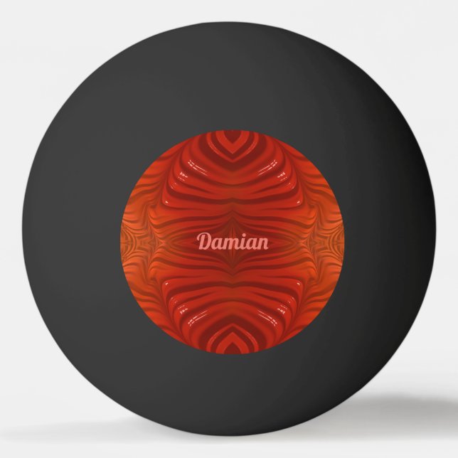 Pelota De Ping Pong DAMIAN ~ Naranja Tangerino Red ~ (Reverso)