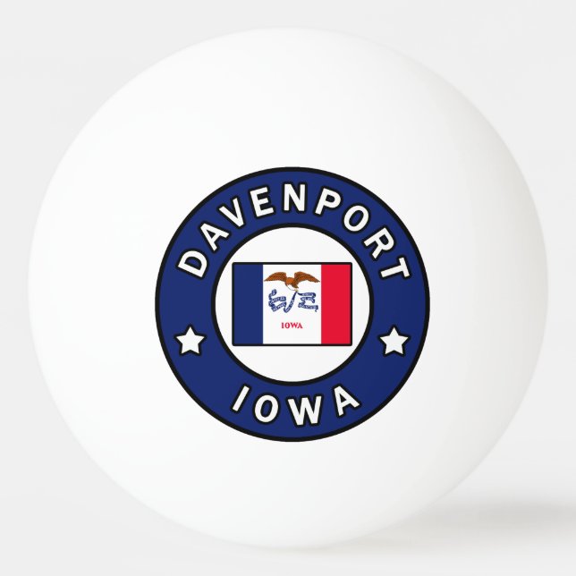 Pelota De Ping Pong Davenport Iowa (Anverso)
