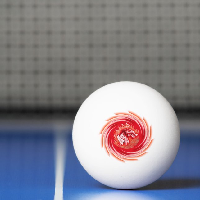 Pelota de ping pong de 3 estrellas Wild Wolf Whirl (Neto)