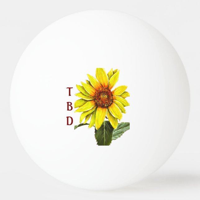 Pelota de Ping Pong de Girasol (Anverso)