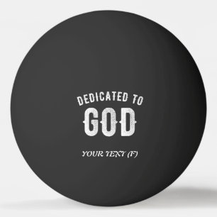 PELOTA DE PING PONG DEDICADO A DIOS PERSONALIZABLE GUAY TEXTO BLANCO
