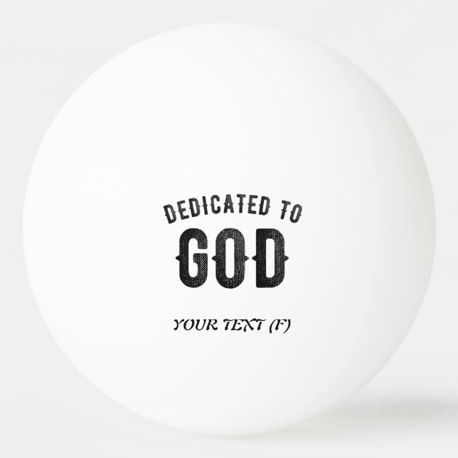 PELOTA DE PING PONG DEDICADO A DIOS PERSONALIZABLE GUAY TEXTO NEGRO (Anverso)