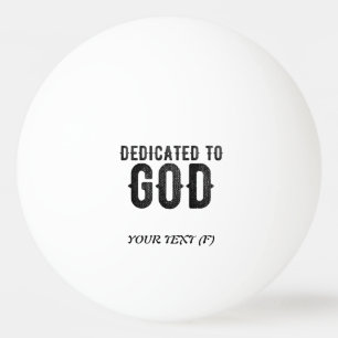 PELOTA DE PING PONG DEDICADO A DIOS PERSONALIZABLE GUAY TEXTO NEGRO