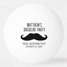 Pelota De Ping Pong Despedida de Soltero Bigote Negro Boda