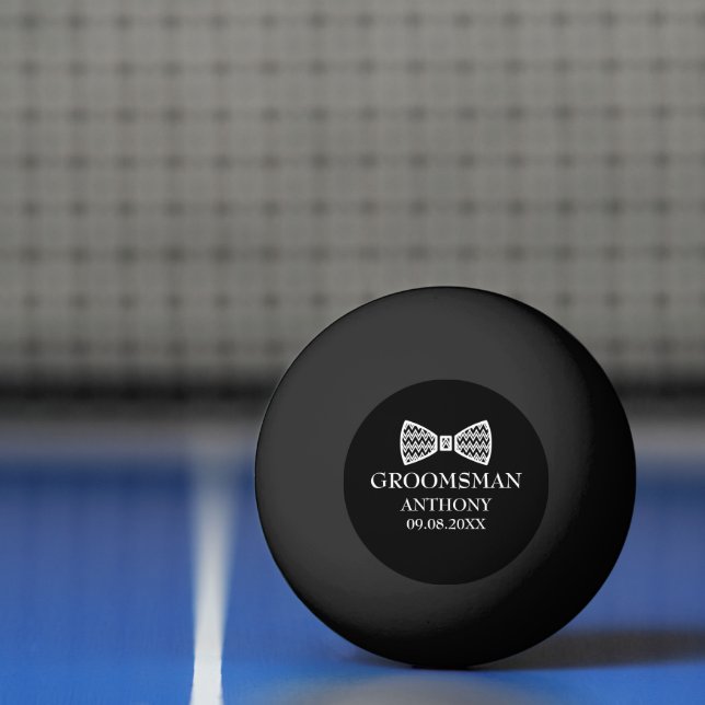 Pelota De Ping Pong Despedida de soltero de padrino de boda negro mode (Neto)