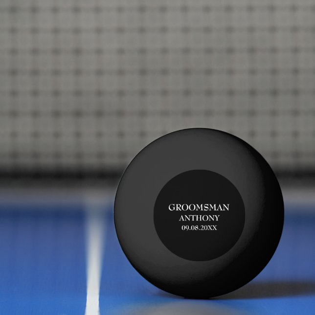 Pelota De Ping Pong Despedida de soltero del padrino de boda negro mod (Neto)