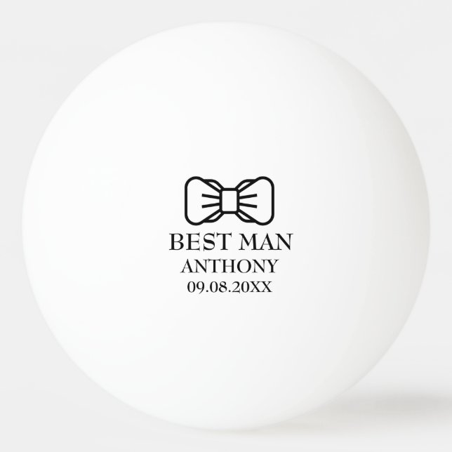Pelota De Ping Pong Despedida de soltero del padrino de boda negro mod (Anverso)