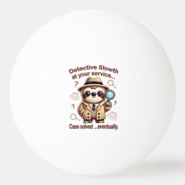 Pelota De Ping Pong "Detective Sloth" Sloth Private Eye