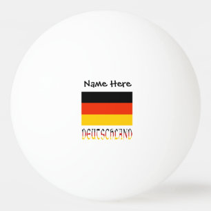 Pelota De Ping Pong Deutschland y bandera alemana negra personalizada 
