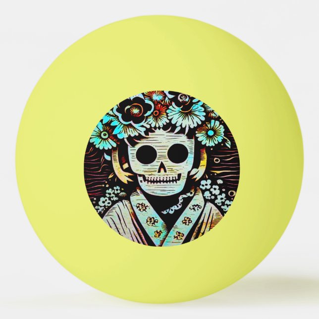 Pelota De Ping Pong Día de la Muerte en el Flauta (4) (Anverso)