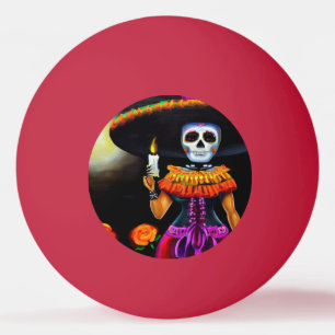 Pelota De Ping Pong Día de la Mujer Muerta (2)
