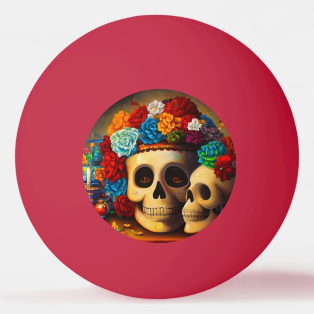 Pelota De Ping Pong Día de los muertos (2) (Anverso)